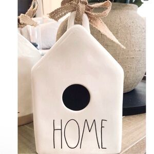 NWT- Rae Dunn "Home" Farmhouse Ceramic Birdhouse Home Accent